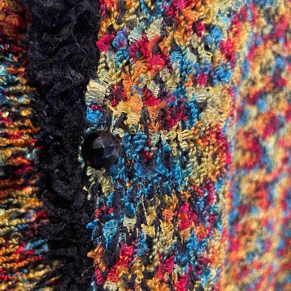 Marisa Christina Multi-Color Textured Sweater Blazer - size S - Picture 7 of 7
